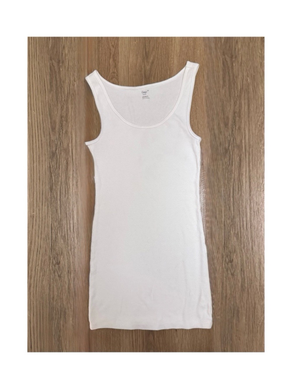 GAP Classic Stretch Ribbed Tank in Optic White Size XS